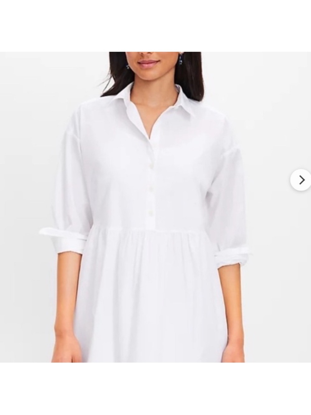 LOFT White Button-Down Shirt